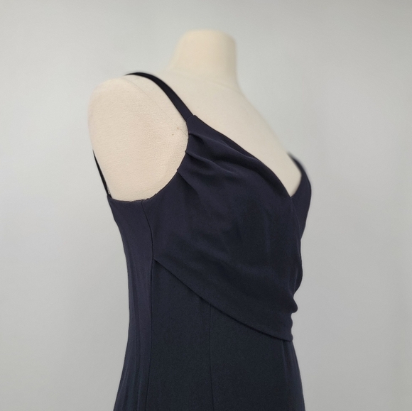 MaxMara LBD Black Dress Women's 10 Minimalist Elegant Sheath Knee Length - Picture 15 of 16